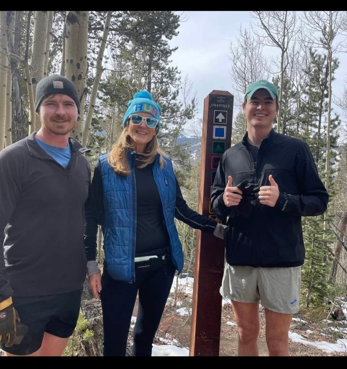 Running in the mountains with my sons, Cash & Jett